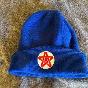 Blue Embroidered Ninja Sex Party Beanie